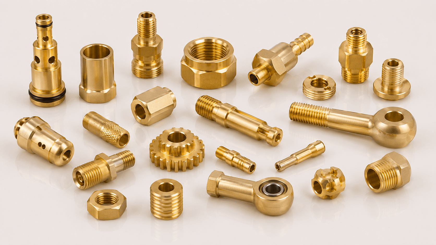 Precision-machined brass automotive component for fuel systems, manufactured by Pragati Products