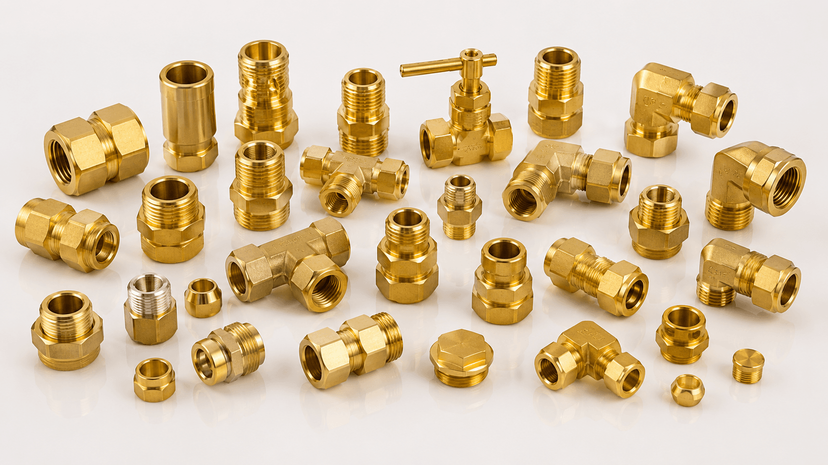 Heavy-duty brass hydraulic fitting for high-pressure fluid transfer, exported by Pragati Products